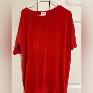 Lularoe Irma t shirt. Red. Xs. Nwot